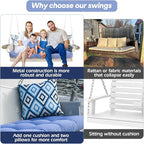 3-Seat Metal Porch Swing 900 LBS Heavy Duty Hanging Bench - Image 4