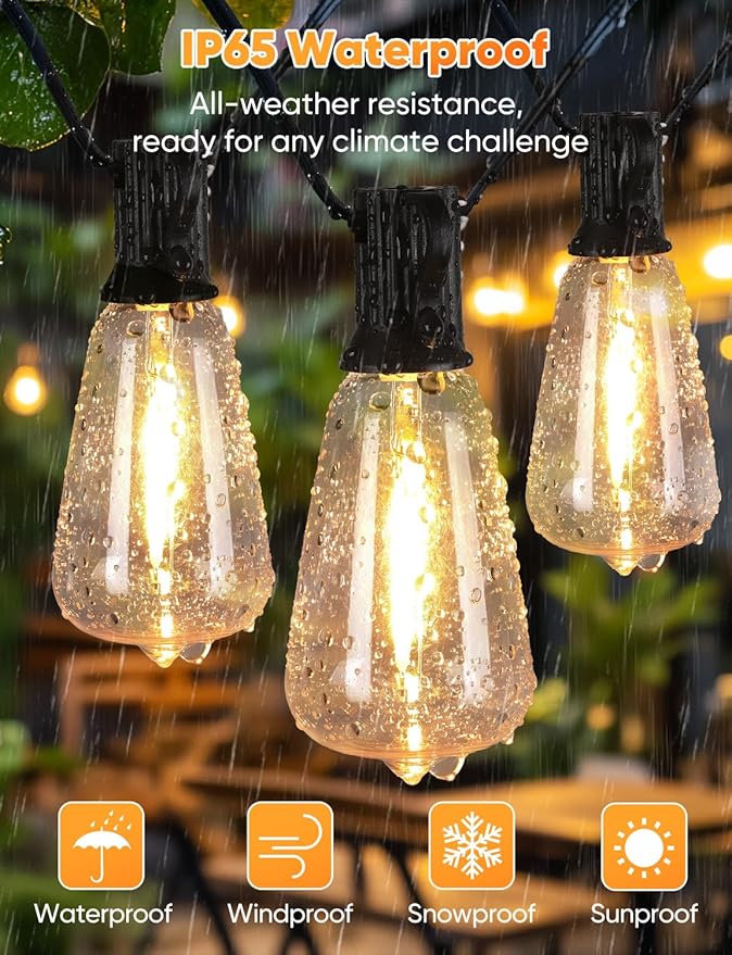 Brightever 60FT Outdoor String Lights - Image 6