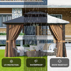 Aoxun 10'x12' Hardtop Gazebo, Aluminum Frame Permanent Pavilion - Image 5