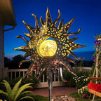 HOMEIMPRO Large Sun Solar Garden Decor Lights Outdoor Garden Gifts Mom Dad by Homeimpro