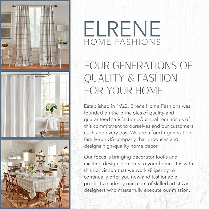 Elrene Home Fashions Highland Stripe Indoor/Outdoor Curtain Panel, 50 inches X - Image 8