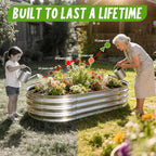 Galvanized Raised Garden Bed Kit, Planter Garden Boxes Outdoor, Oval Large Metal - Image 6