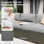 Aoxun Patio Furniture Set with Fire Pit Table, 12 Piece Outdoor Sectional Sofas - Image 2