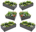 A ANLEOLIFE Set of 6, 18 Inch Tall Quartz Grey Raised Garden Beds Kit, by AAnleolife