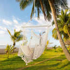 Hammock Chair，Max 330lbs, Large Hanging Chair, Soft Cotton Rope Swing Chair - Image 2