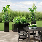 Steel Planter 36" x 12" x 16" Metal Rectangle Outdoor Planter Black Powder - Image 7