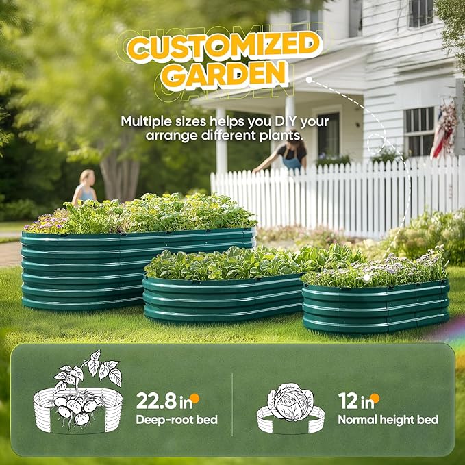 KING BIRD Raised Garden Bed Kit 2025 Upgraded 10-Minute Assembly Galvanized - Image 6