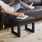 IBUYKE 16 Inch Small Foot Stool Ottoman, Rectangle PU Faux Leather Foot Rest - Image 7