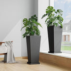 Tall Planters for Outdoor Plants Set of 2, 23.6" Large Taper Flower Plant Pots - Image 6