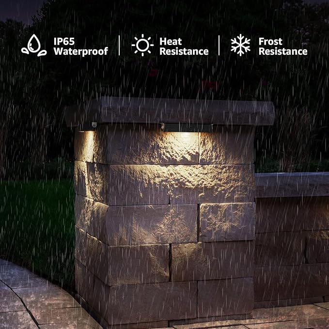 SUNVIE 7 Inch Retaining Wall Lights 5W LED Hardscape Lighting 12V-24V Low - Image 5