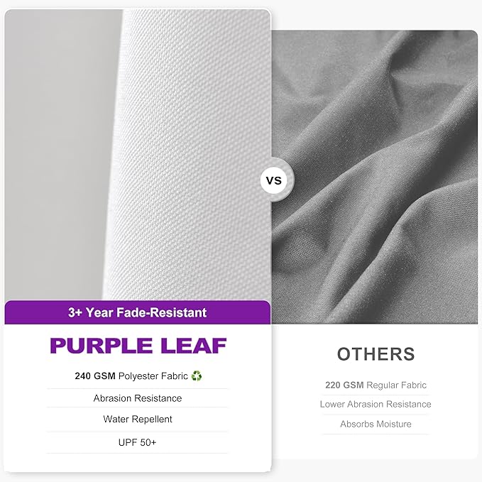 PURPLE LEAF 9.8' X 9.8' Left-right Tilting Patio Umbrella Outdoor Cantilever - Image 4