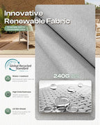 Aluminum Outdoor Patio Couch Loveseat, HDPE Rope Patio Sofa - Image 5