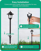 EDISHINE Low Voltage Pathway Lights Wired, 12V 3W 120LM 3000K Seed Glass - Image 5