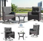 Kullavik 13 Pieces Outdoor Patio Furniture Set, PE Wicker Rattan Sectional Sofa - Image 9