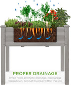 Best Choice Products 34x18x30in Raised Garden Bed, Elevated Wood Planter Box - Image 4