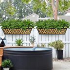 6 Pack 24 Inch Window Boxes Planters Railing Planter Box - Image 7