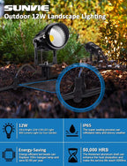SUNVIE 12W Low Voltage LED Landscape Lights - Image 6