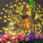 2 Packs Solar Watering Can Lights Hummingbird Garden Decor, Hanging Lanterns - Image 3