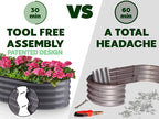 Plant & Plot Galvanized Raised Garden Beds Outdoor // 6×3×1 ft Planter Raised - Image 2