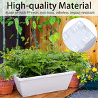 Window Box Planter, 7 Pack Plastic Vegetable Flower Planters Boxes 17 Inches - Image 4