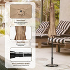 Simple Deluxe 9' Patio Umbrella Outdoor Table Market Yard Umbrella - Image 3