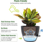 Large Self Watering Pots, 12/10/9 Plastic Planters - Image 3