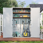 Aoxun Outdoor Storage Shed, 64 Cu.Ft Vertical Storage Sheds Outdoor - Image 4