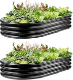 2 Pack Raised Garden Bed Kits, Easy Assembly Metal Raised Bed by Gartist
