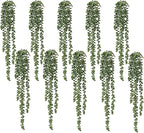 10 Pcs Artificial Succulents Hanging Plants, Fake String of Pearls Greenery by dallisten
