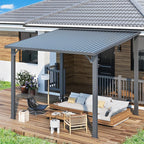 AECOJOY 10'x8' Pergola Hardtop Outdoor Gazebo - Image 3
