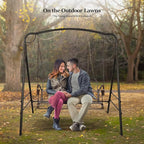 VINGLI Upgraded Metal Patio Porch Swing, 660 LBS Weight Capacity Steel Porch - Image 8