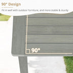LUE BONA Outdoor Coffee Table, HDPS Patio Coffee Tables - Image 6