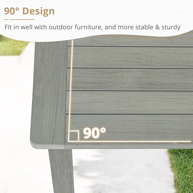 LUE BONA Outdoor Coffee Table, HDPS Patio Coffee Tables - Image 6