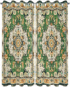 Ombre Green Boho Outdoor Curtains - Image 2