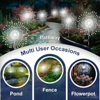 Solar Garden Lights Outdoor, 6 Pack 120 LED Twinkling Firework Lights Decorative - Image 5