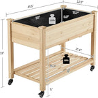 Yaheetech 42x23x33in Wooden Raised Garden Bed - Image 3
