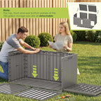 Devoko 100 Gallon Outdoor Storage Box, Waterproof Resin Deck Box - Image 5