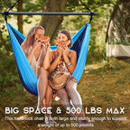 Hammock Chair, Portable Outdoor Hanging Rope Swing, Max 500 Lbs, Collapsible - Image 5