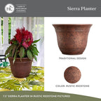 The HC Companies Sierra Round Self-Watering Pot - Image 2
