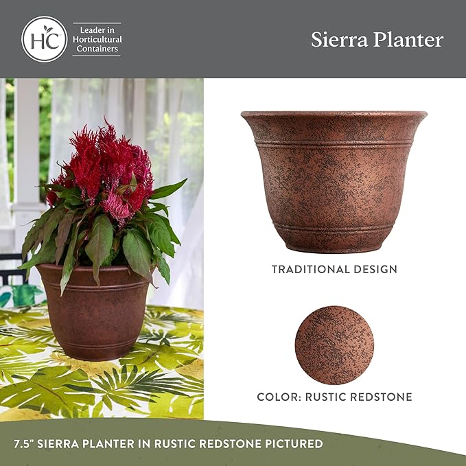 The HC Companies Sierra Round Self-Watering Pot - Image 2