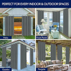 PureFit Outdoor Curtains for Patio Waterproof Weatherproof, UV Resistant - Image 5