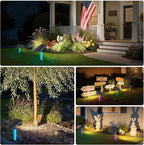intelamp Solar Spot Light Outdoor Waterproof, 4000mAh RGB + 3 Color LED - Image 7