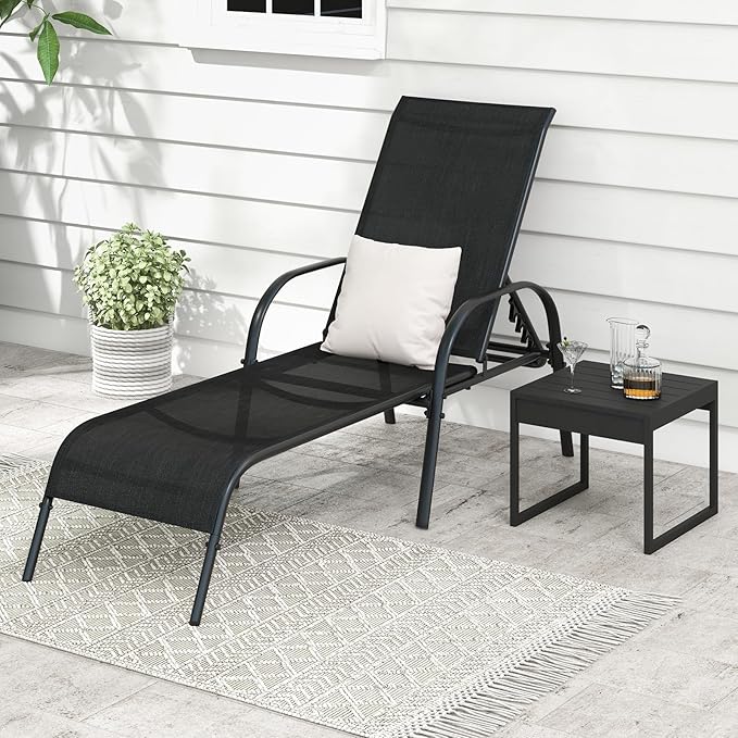 Giantex 2 Pack Patio Lounge Chair, Outdoor Chaise Lounge - Image 8