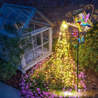 Solar Watering Can with Lights Outdoor Garden, 41in Large Hummingbird Garden - Image 9