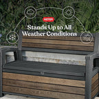 Keter Signature 60 Gallon Storage Bench Deck Box - Image 3