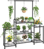 Simple Trending Plant Stand Indoor Outdoor, Metal 3 Tier Tall Hanging Plant by SimpleTrending