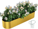 Galvanized Metal Planter Round Raised Garden Bed Kit by ZFHgarden