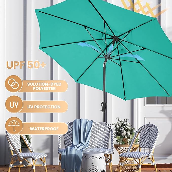 Ayge 9FT Large Outdoor Patio Umbrella Market Table Umbrella-UV Resistant - Image 5