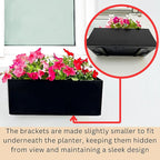 LaLaGreen Wall Planters for Outdoor Black Self Watering System Hanging Plant - Image 4