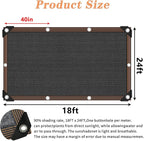 QLOFEI 18 x 24 FT Shade Cloth for Garden, 80% Sunblock Shade Neting Cover - Image 2